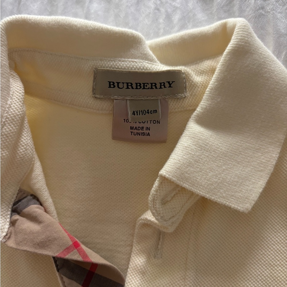 Burberry Kids Yellow Polo Shirt 4Y - Picture 5 of 5